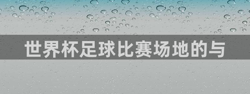 2026世界杯亚洲预选赛：世界杯足球比赛场地的与
